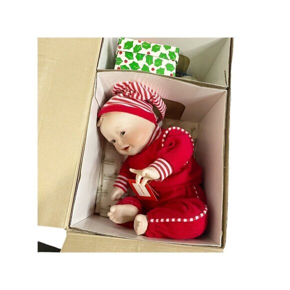 Vintage The Ashton-Drake Galleries Porcelain Doll Christopher Christmas - Picture 2 of 5